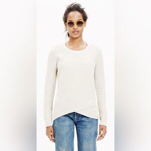 Madewell Feature Pullover Sweater in Marled Flex - Size XS